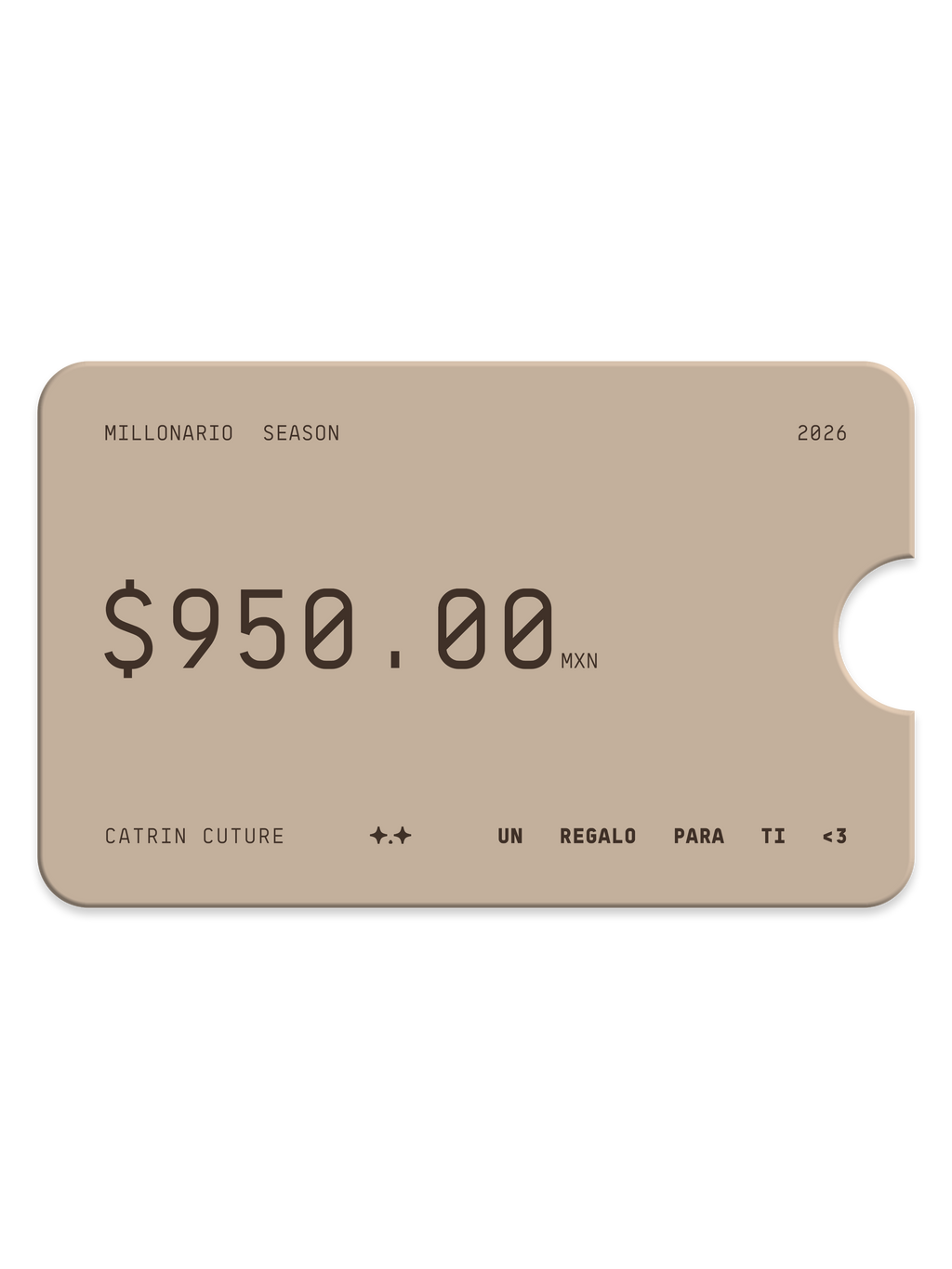 TARJETA DE REGALO CATRIN CUTURE