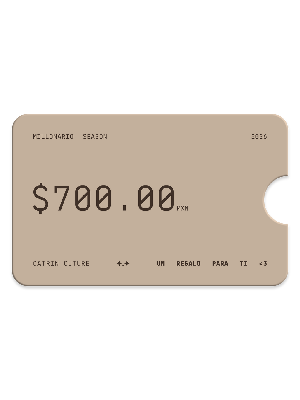 TARJETA DE REGALO CATRIN CUTURE