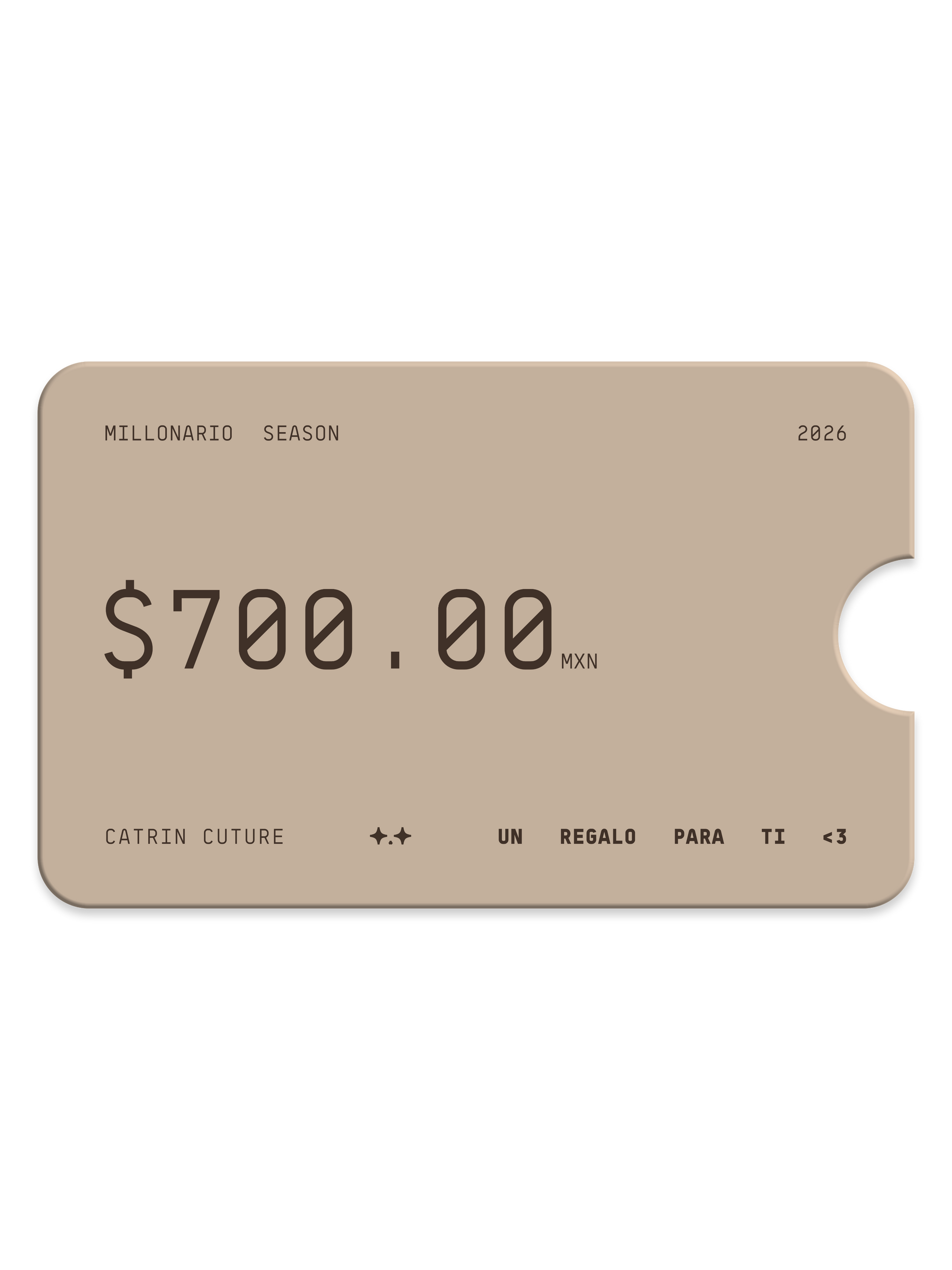 TARJETA DE REGALO CATRIN CUTURE