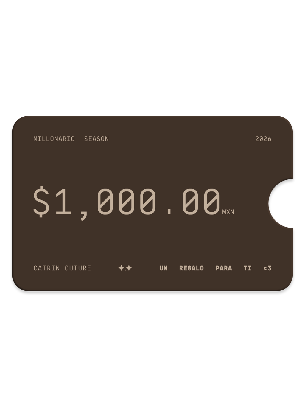 TARJETA DE REGALO CATRIN CUTURE