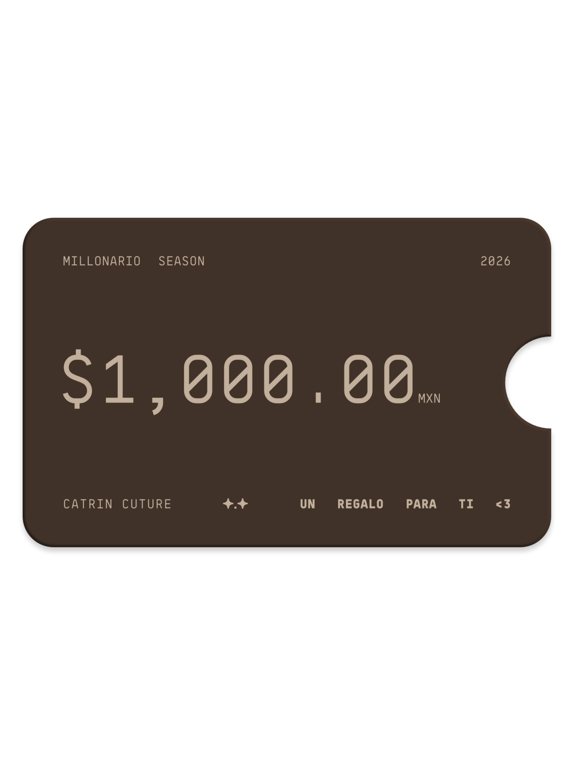 TARJETA DE REGALO CATRIN CUTURE