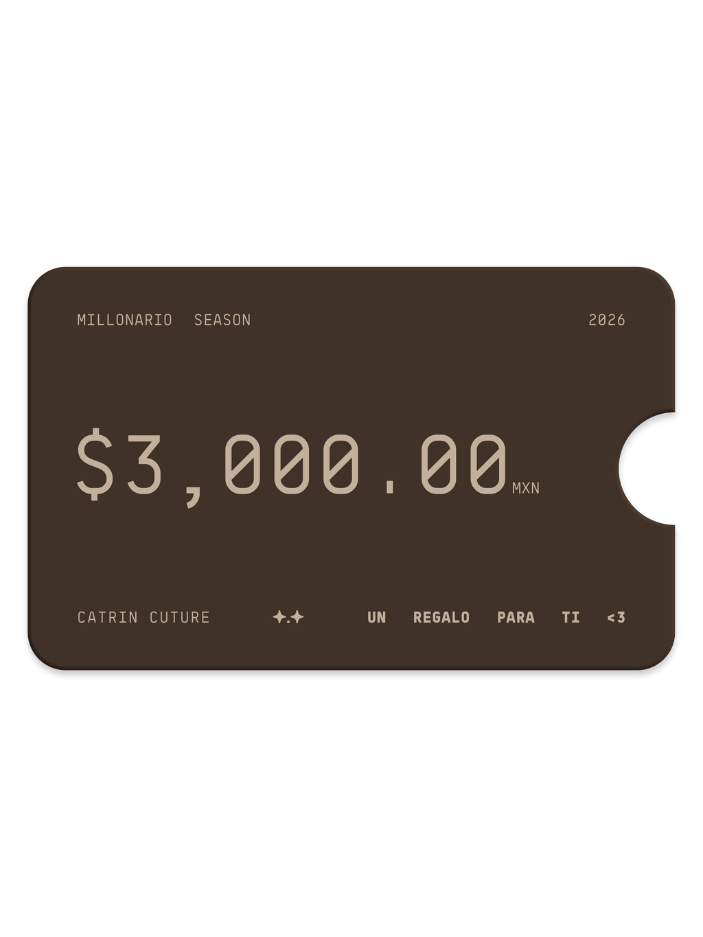 TARJETA DE REGALO CATRIN CUTURE