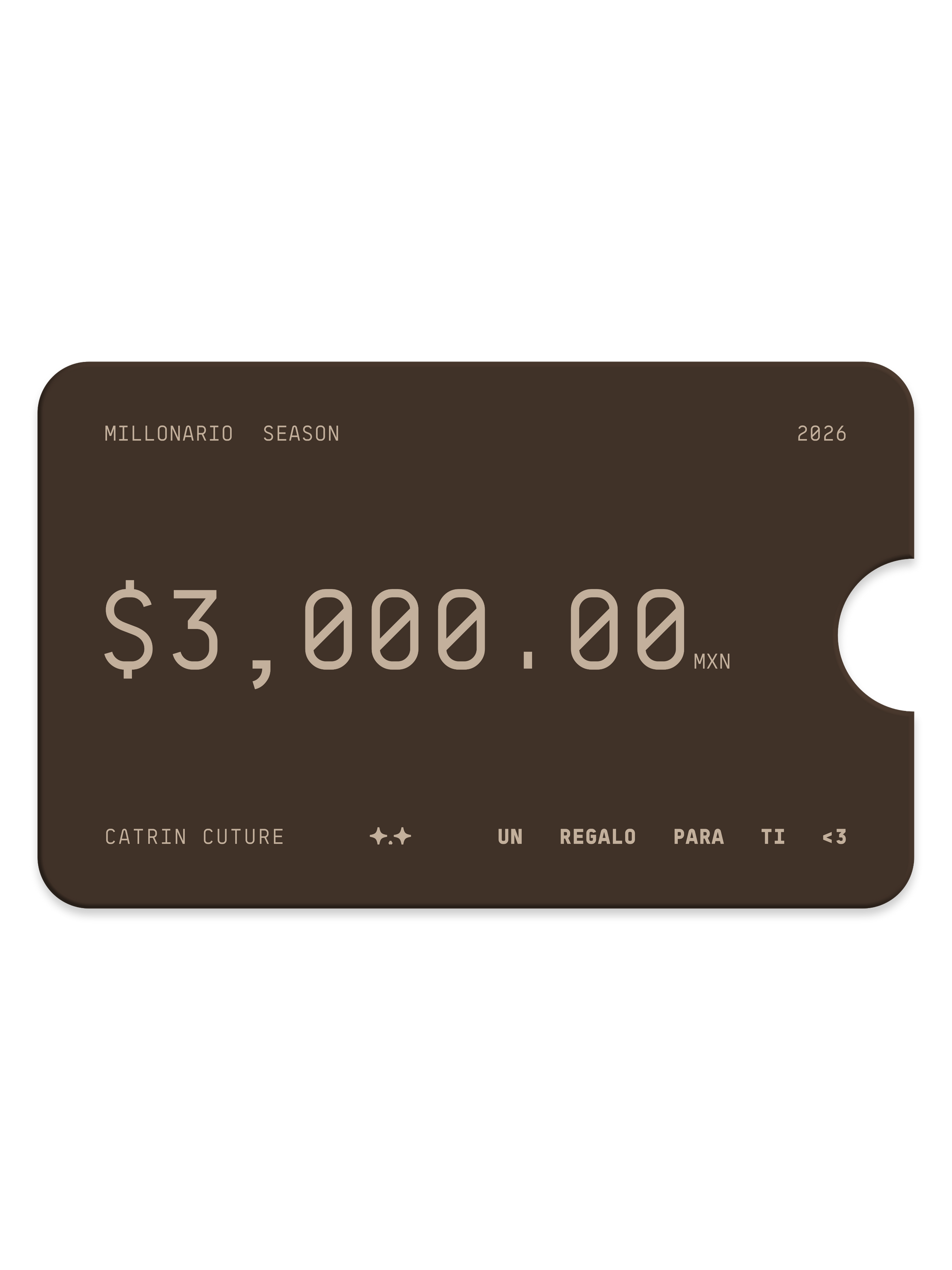 TARJETA DE REGALO CATRIN CUTURE