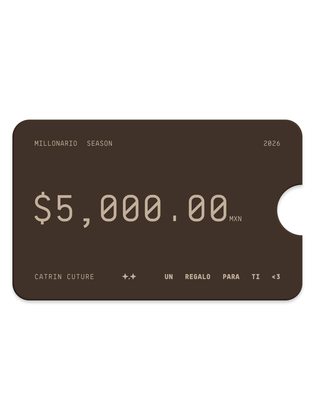 TARJETA DE REGALO CATRIN CUTURE