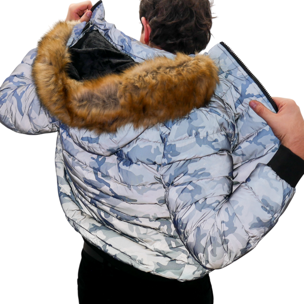 Puffer Jacket Camuflaje Reflejante