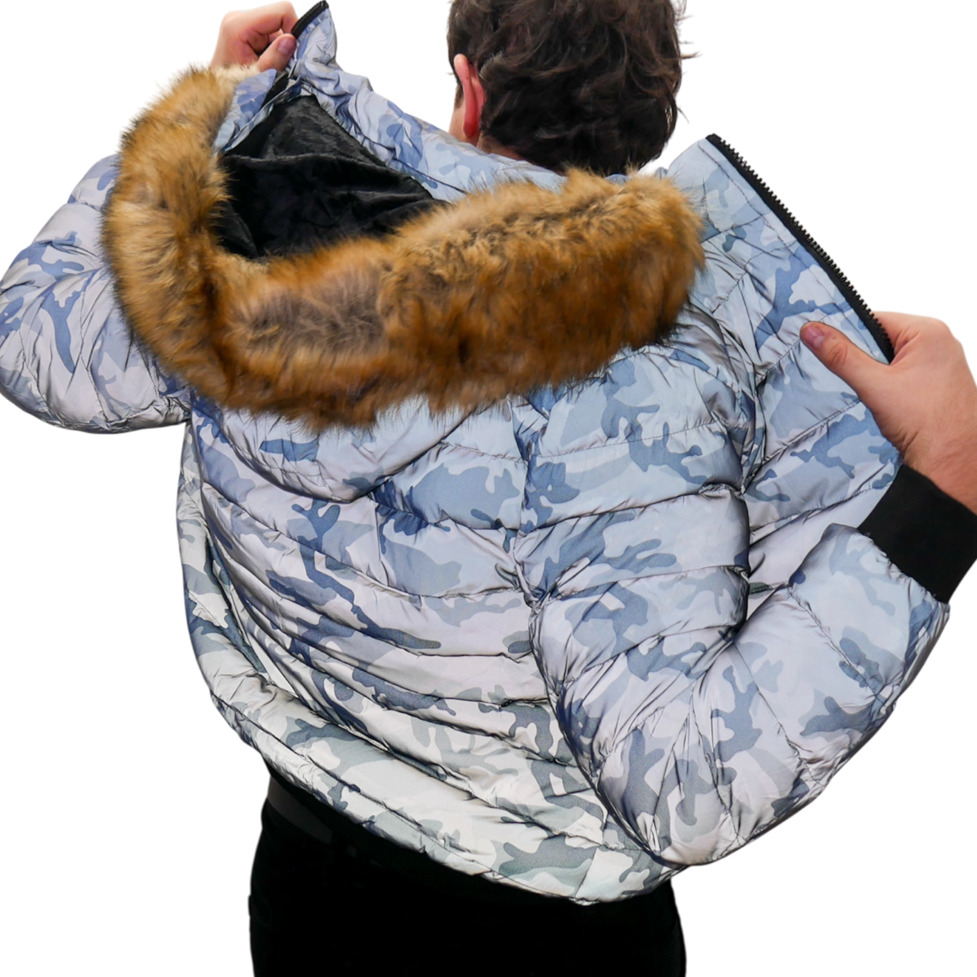 Puffer Jacket Camuflaje Reflejante