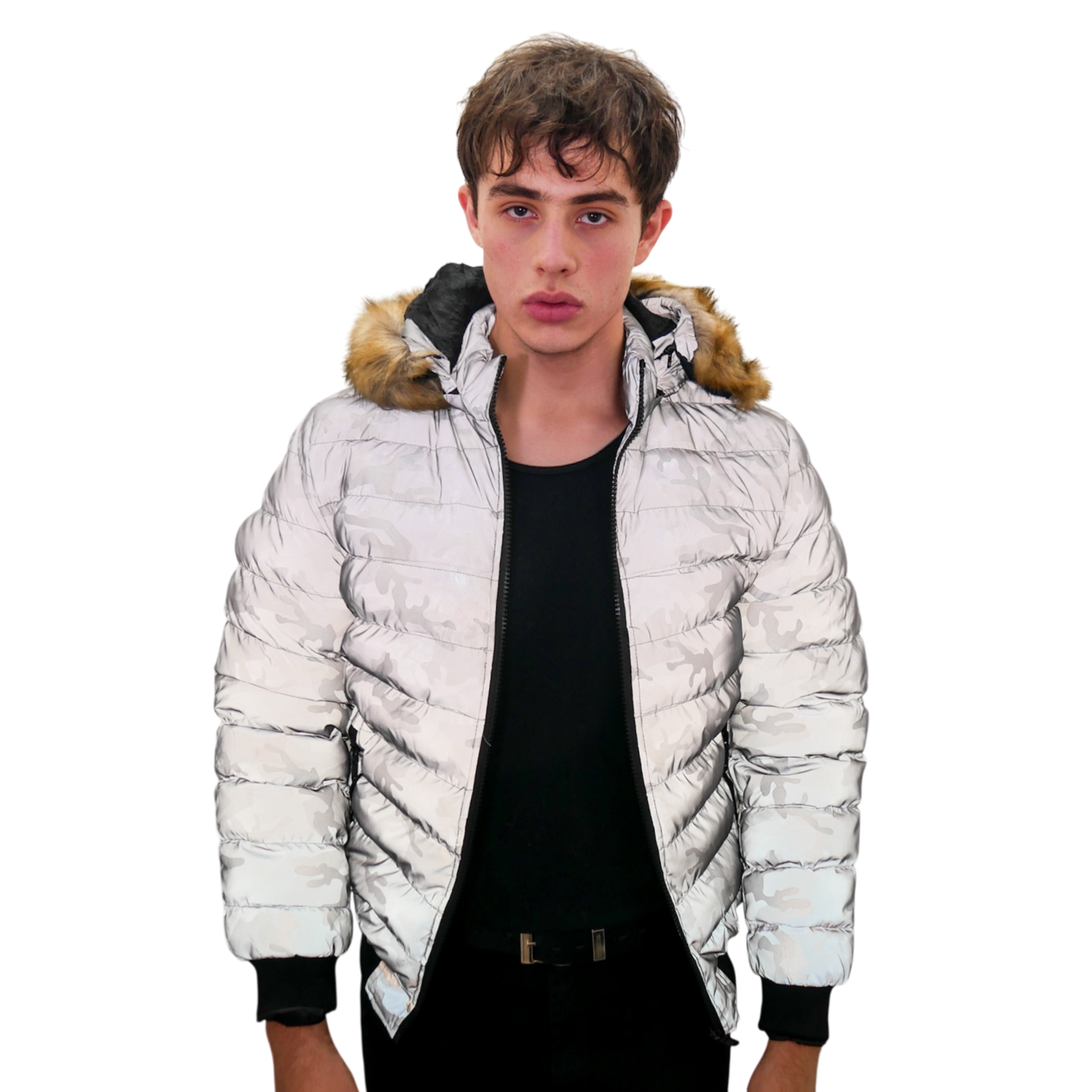 Puffer Jacket Camuflaje Reflejante
