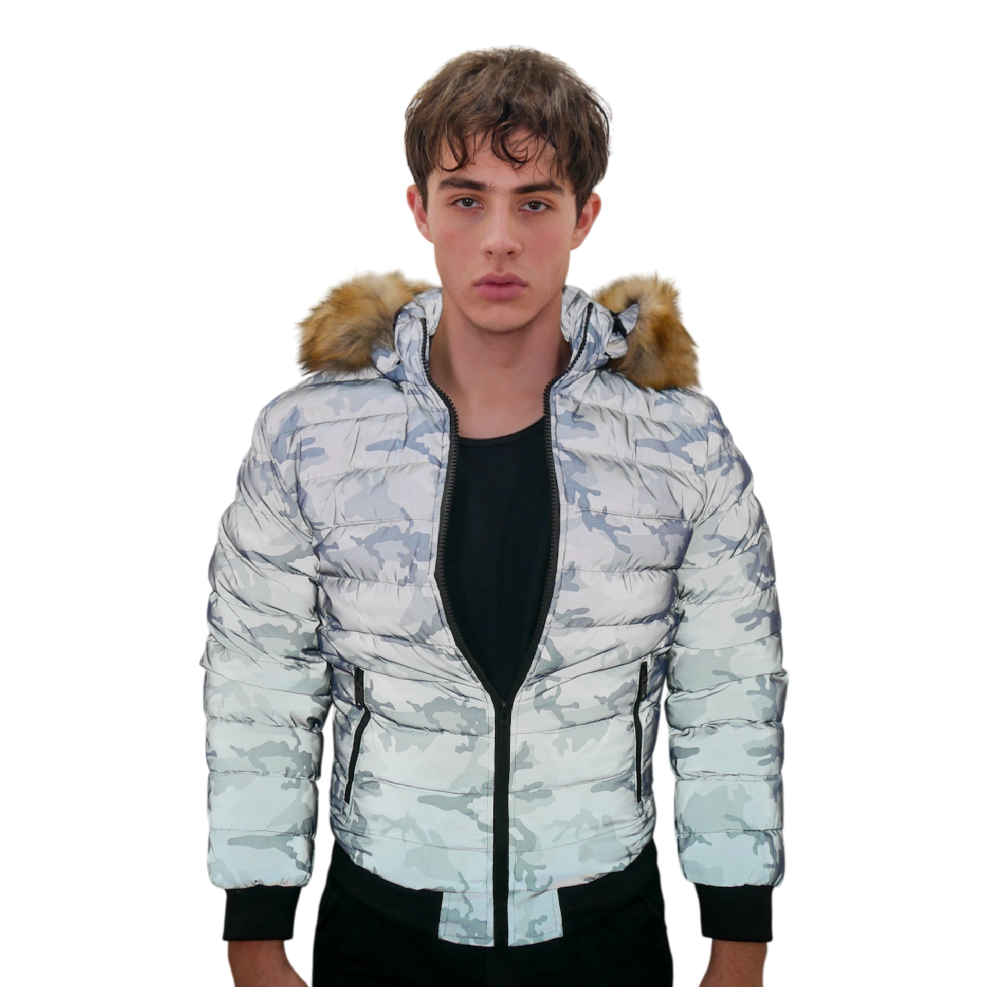 Puffer Jacket Camuflaje Reflejante