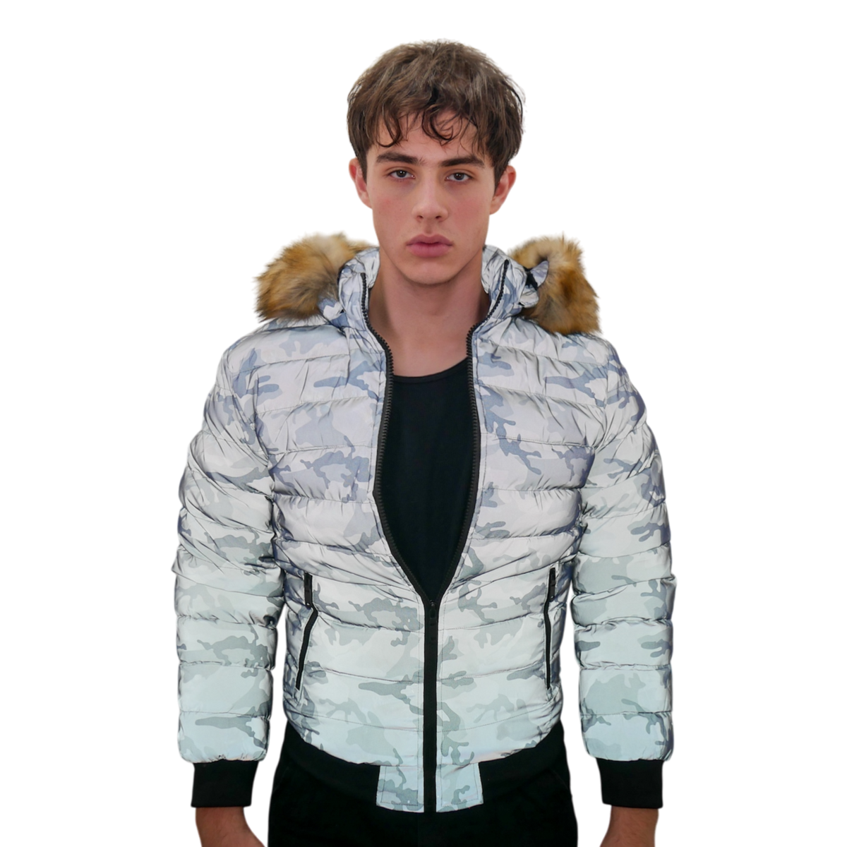 Puffer Jacket Camuflaje Reflejante
