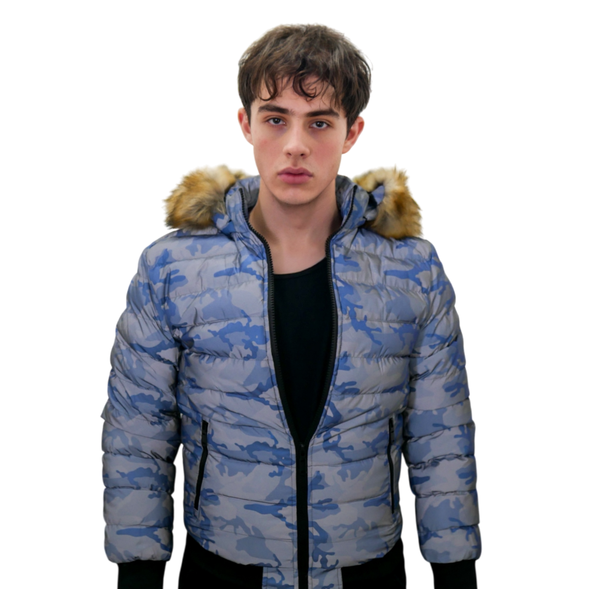 Puffer Jacket Camuflaje Reflejante